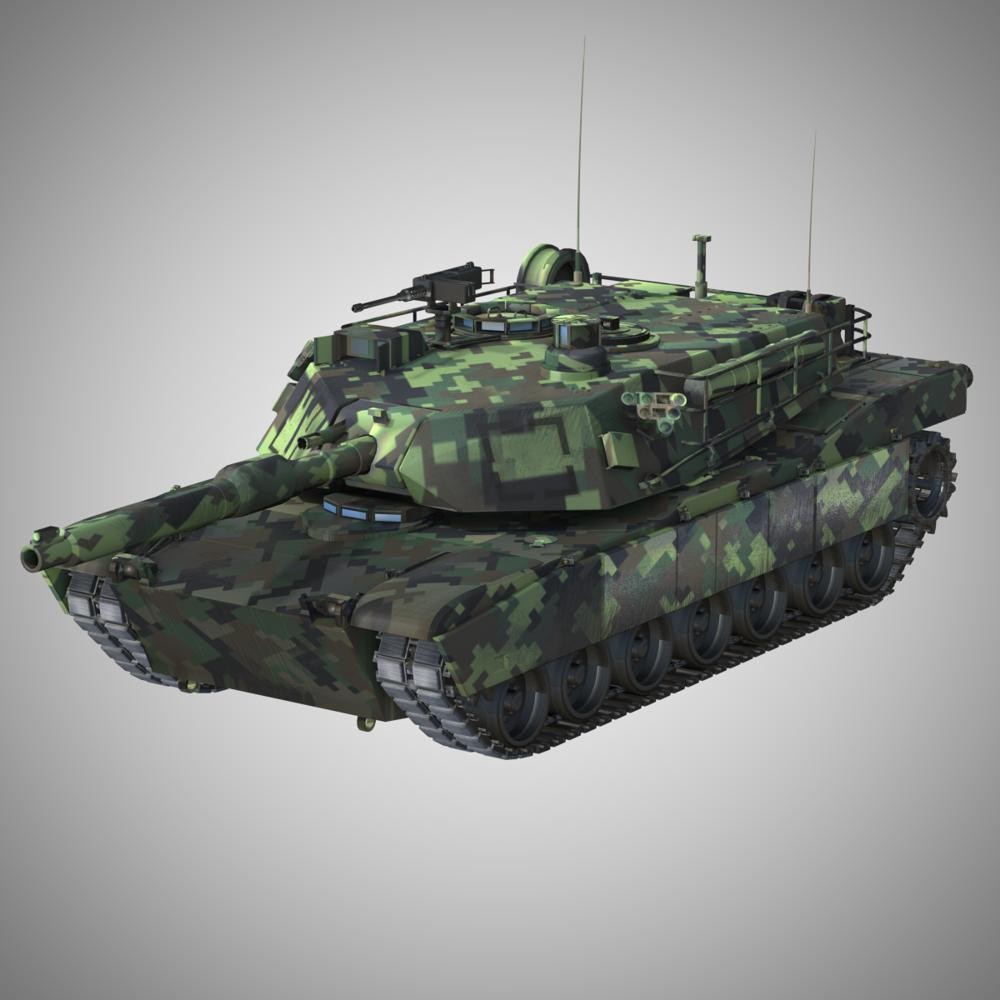 M1 Abrams Tank For Poser Daz 3D