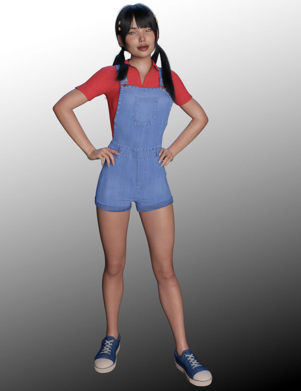 FG Overall Outfit For Genesis 8 Female Daz 3D