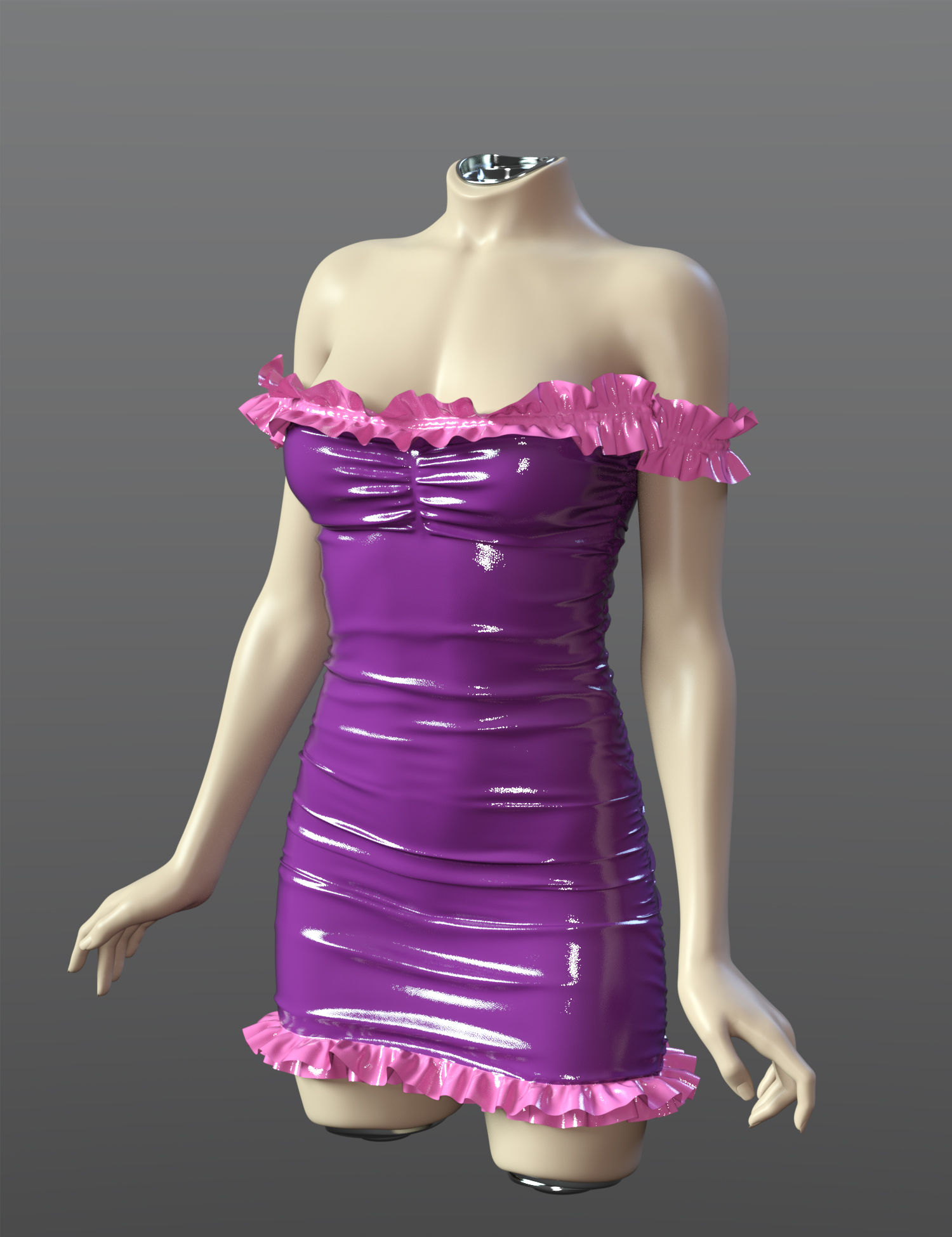 Spr Pleated Dress For Genesis Daz D