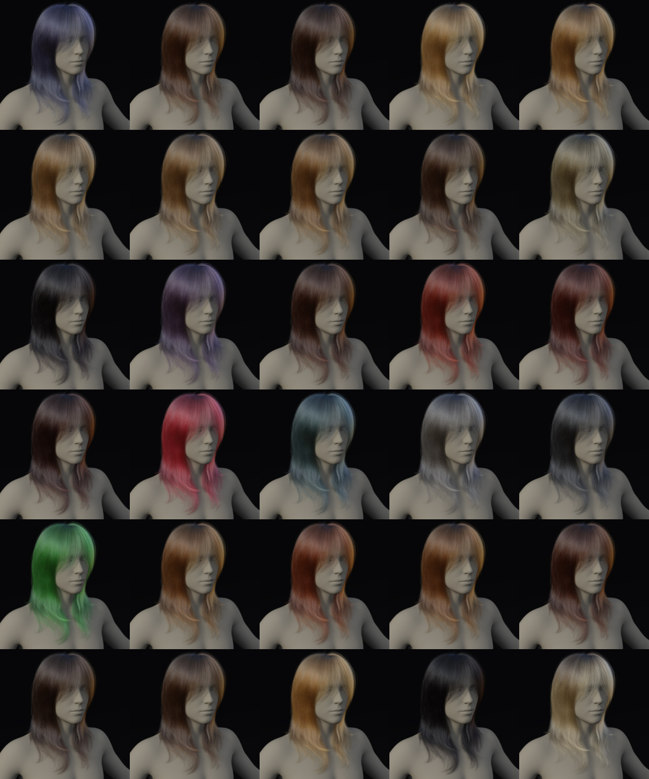 Dforce Strand Based Late Summer Bangs Style Hair For Genesis Daz D