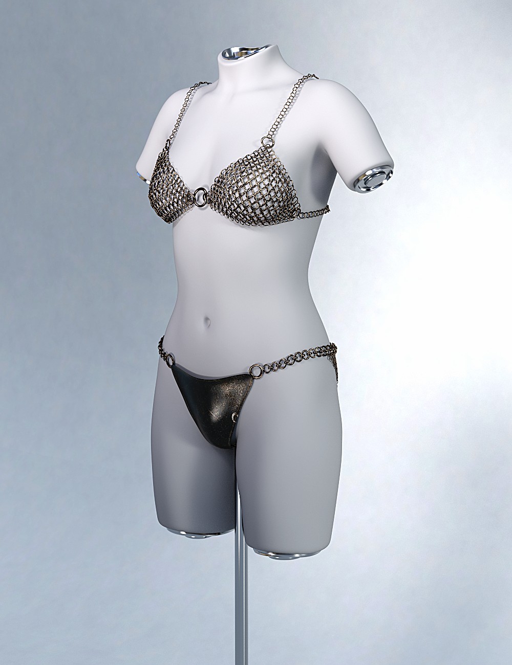 CS Chainmail Bikini For Genesis 9 Feminine Daz 3D