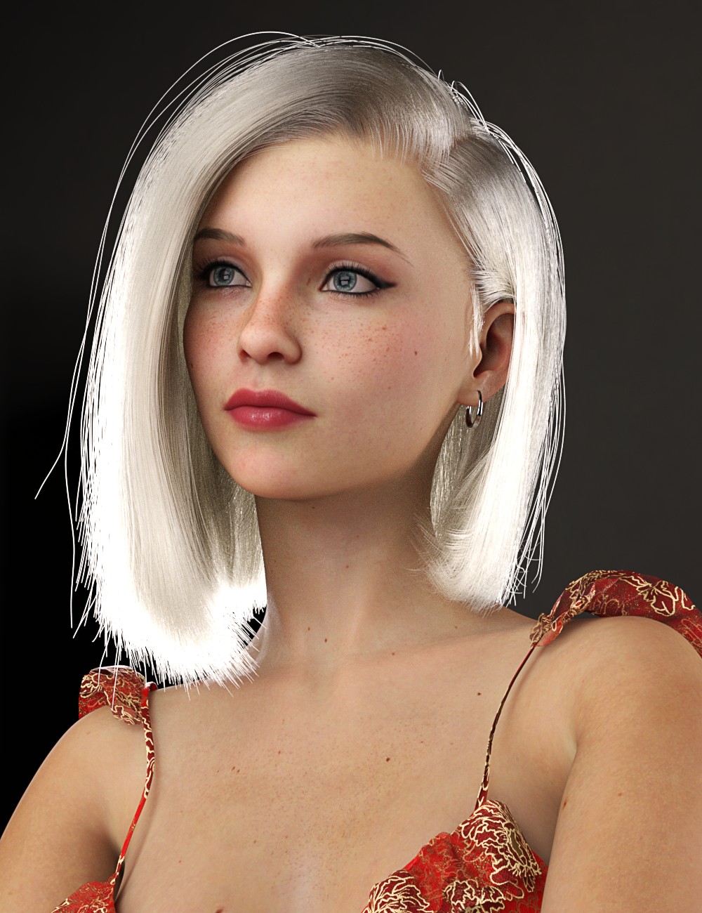 DForce CS Valentine Hair For Genesis 9 And 8 Female Daz 3D