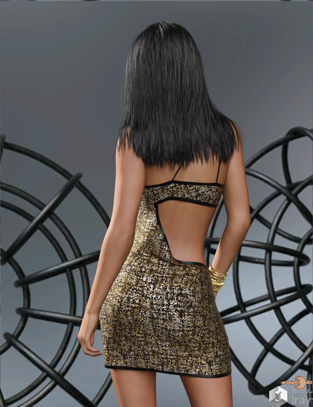 Versus Exnem Dforce Cocktail Dress F For Genesis Female Daz D