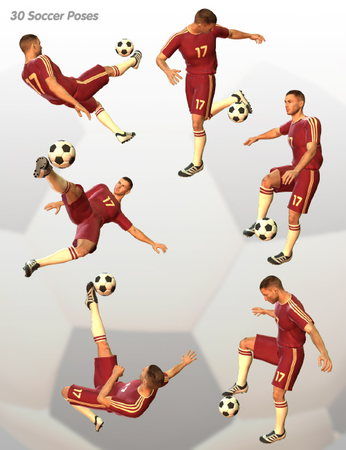 Soccer Poses Pack Daz 3D