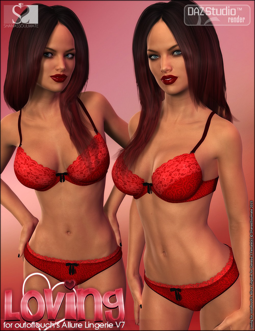 Allure Lingerie Loving Textures Daz 3D