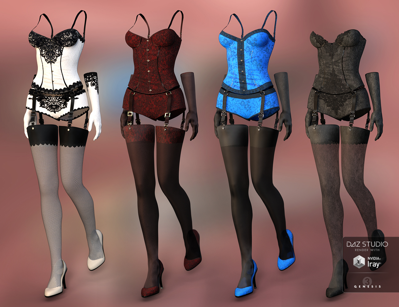 Corset Lingerie Textures Daz D