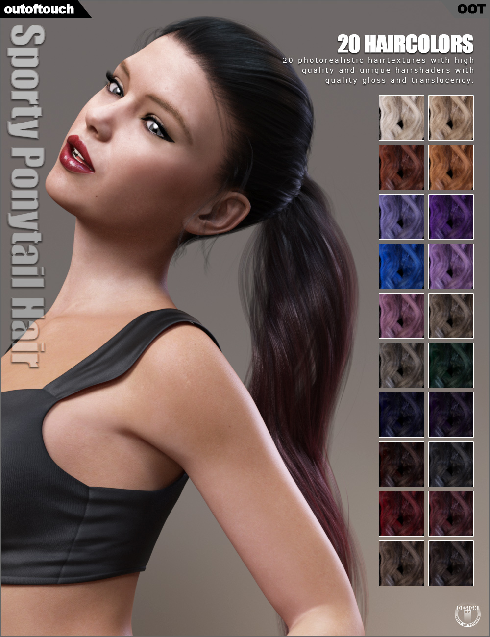 Sporty Ponytail Hair And OOT Hairblending 2 0 For Genesis 3 Female S