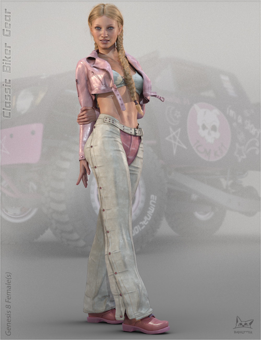 Classic Biker Gear For Genesis Female S Daz D