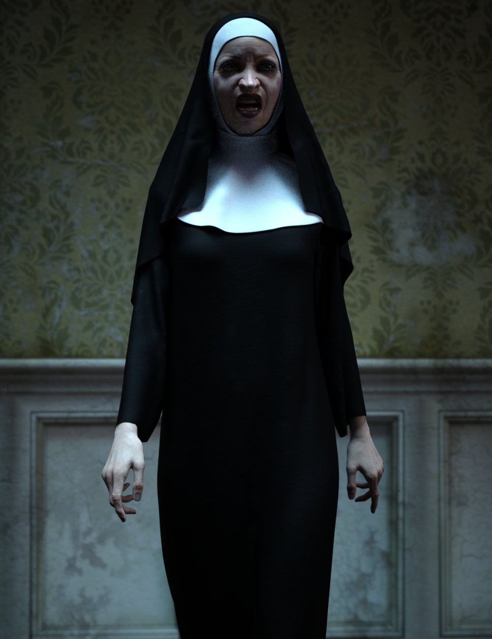 DForce Nun Costume For Genesis 8 Female S Daz 3D