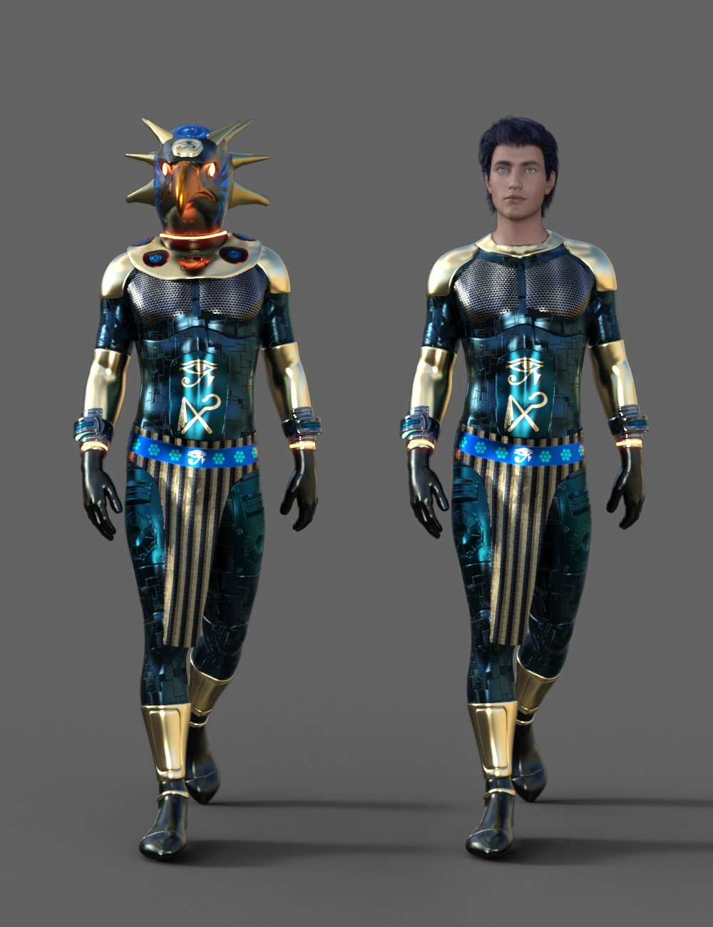 Scifi Egyptian Outfit For Genesis Male Daz D