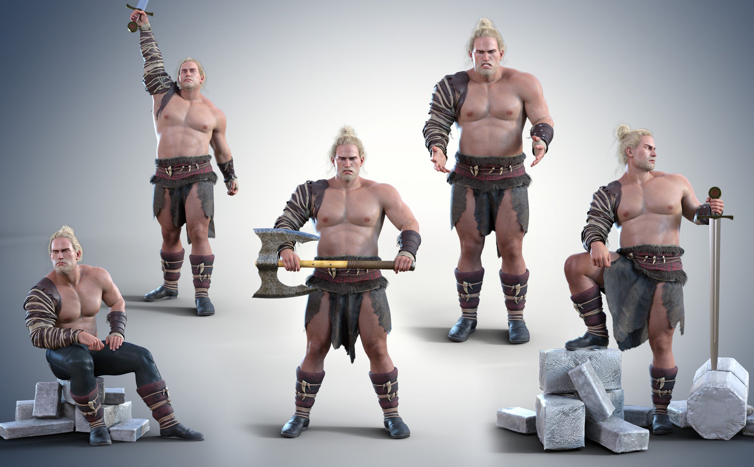 Z Norse Warrior Poses And Expressions For Kjaer Daz D