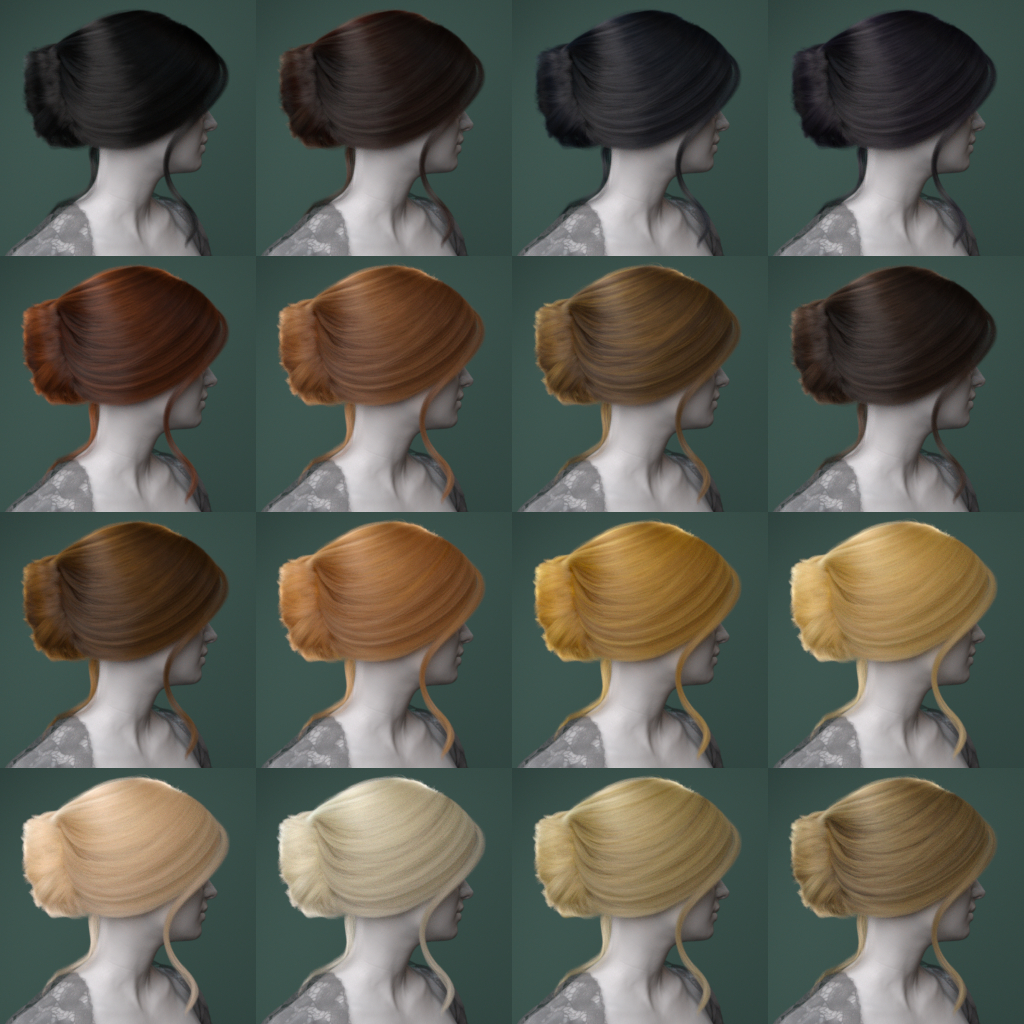 DForce French Twist Updo For Genesis 8 Females Daz 3D