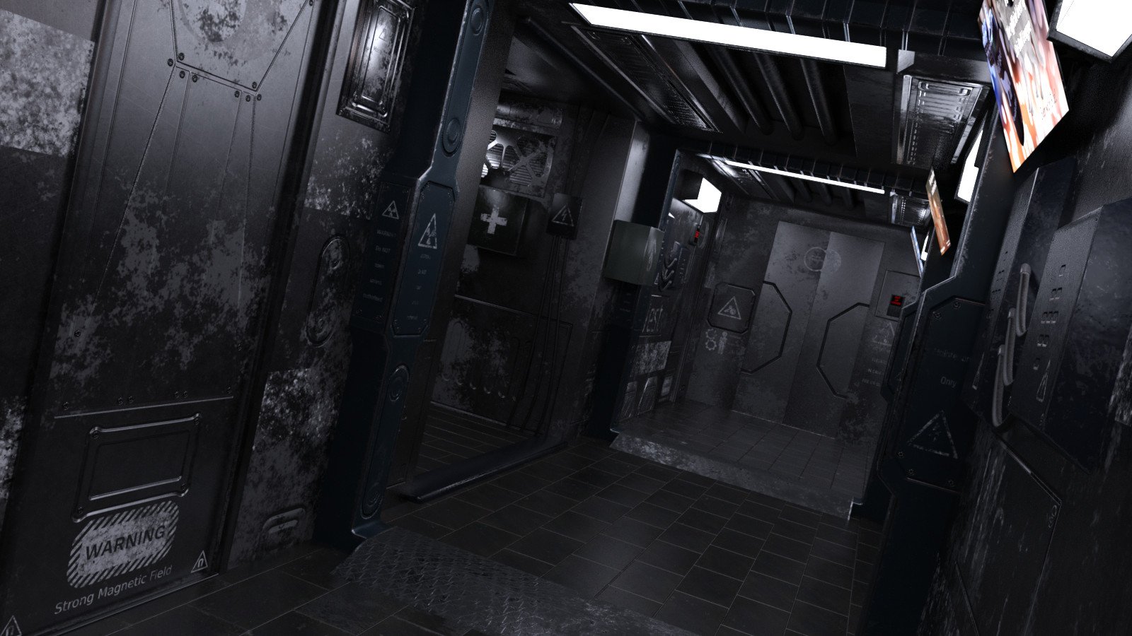 Compact Cyberpunk Apartment Corridor Daz 3D