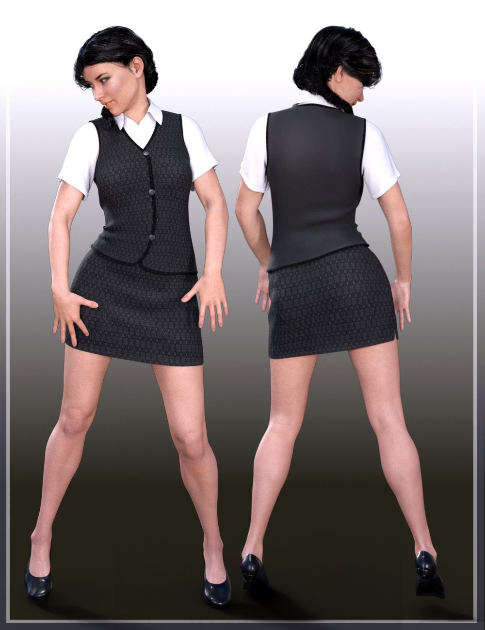 Dforce Clerk Outfit For Genesis Females Daz D