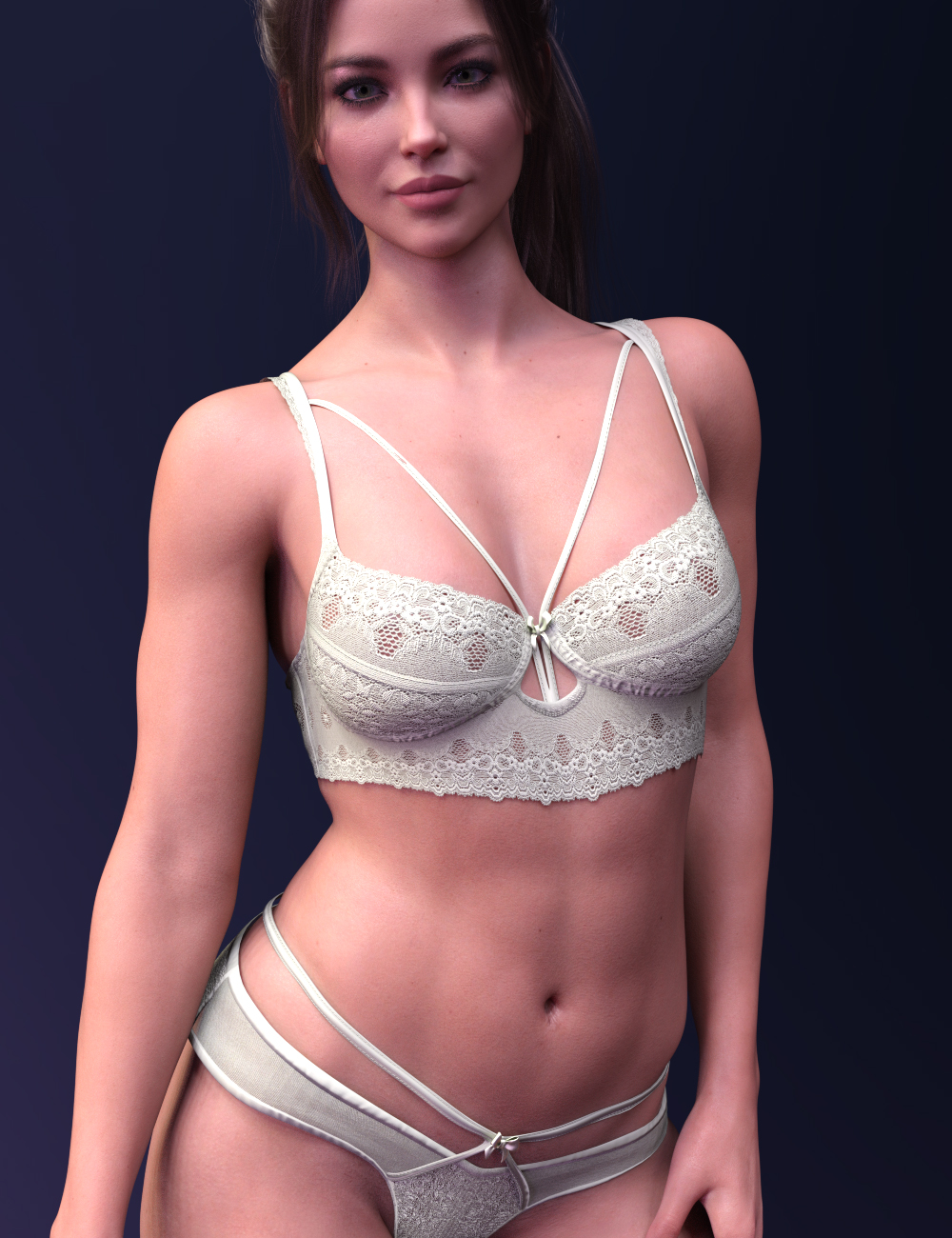 X Fashion Dainty Lace Lingerie Set For Genesis And Females Daz D