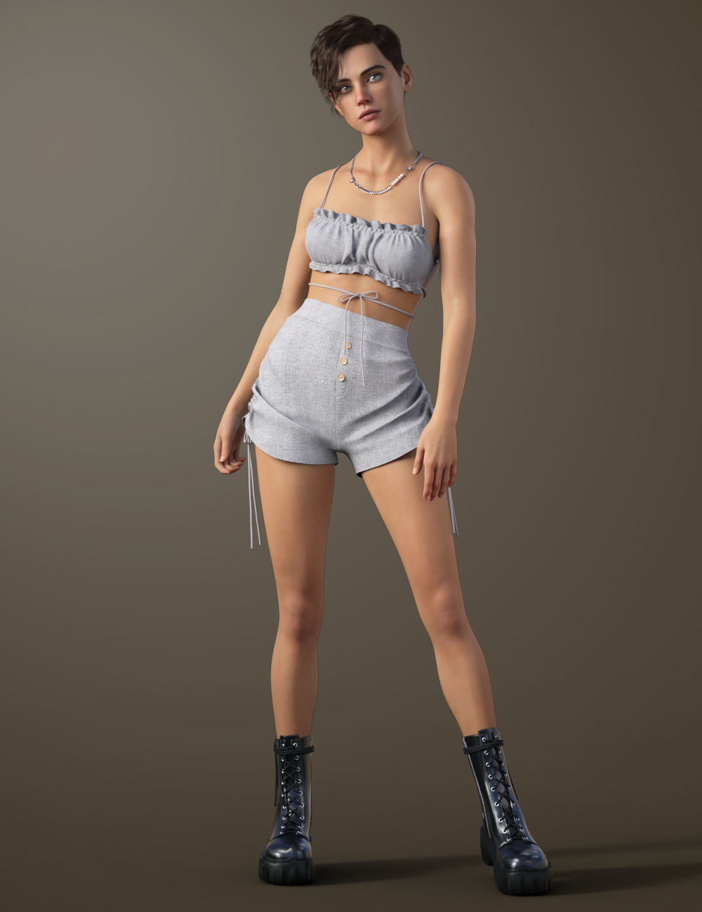 Dforce Ruffle Tie Outfit For Genesis And Female Daz D