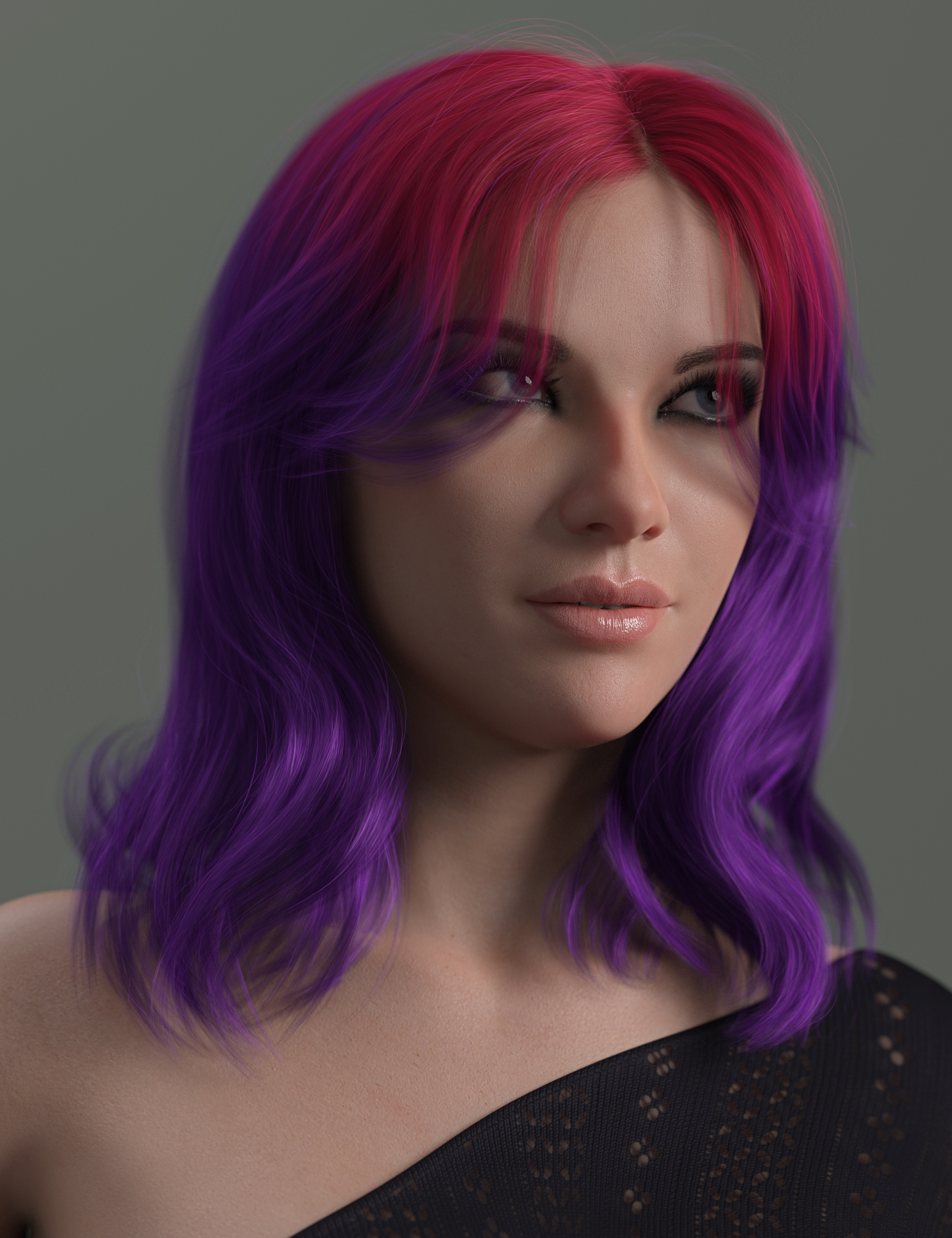 Layered Spring Style Hair Texture Expansion Daz D