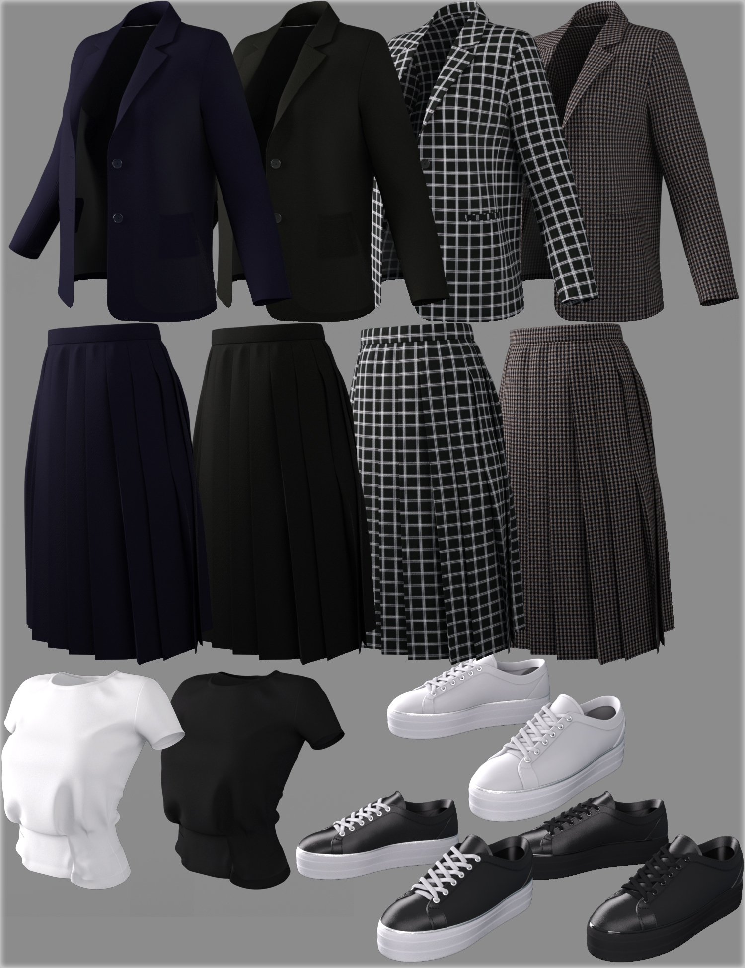 Dforce Hnc Basic Jacket Outfit For Genesis Females Daz D