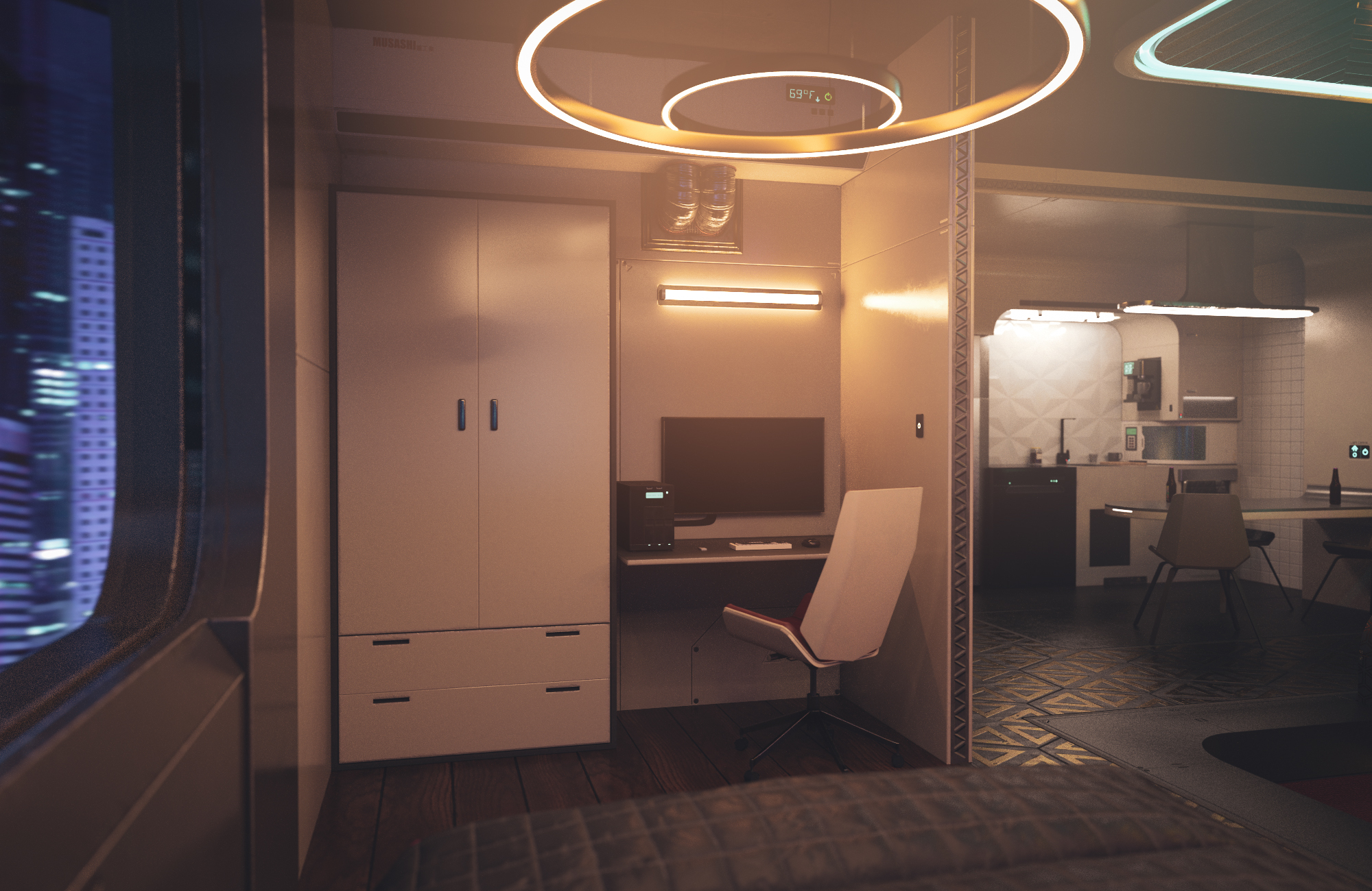 Cyberpunk Studio Apartment Daz 3D