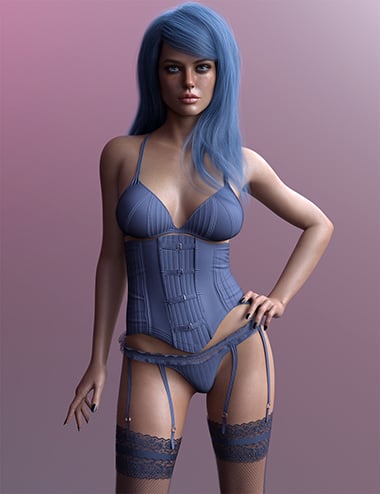 X Fashion Leather Lingerie Set For Genesis 8 And 8 1 Females Daz 3D