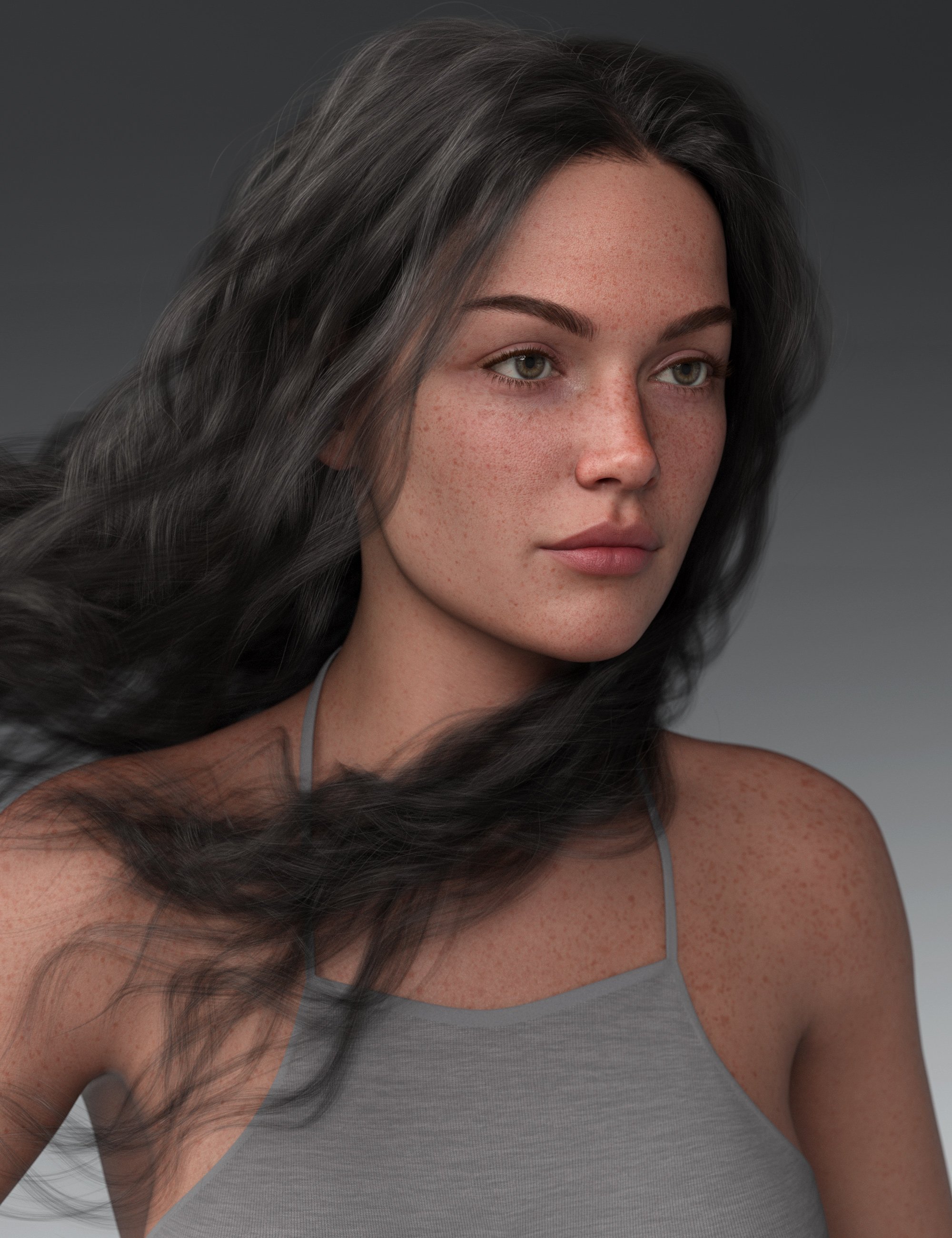 Soft Curls Long Hair For Genesis Daz D