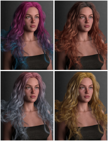 Soft Curls Long Hair Texture Expansion Daz 3D