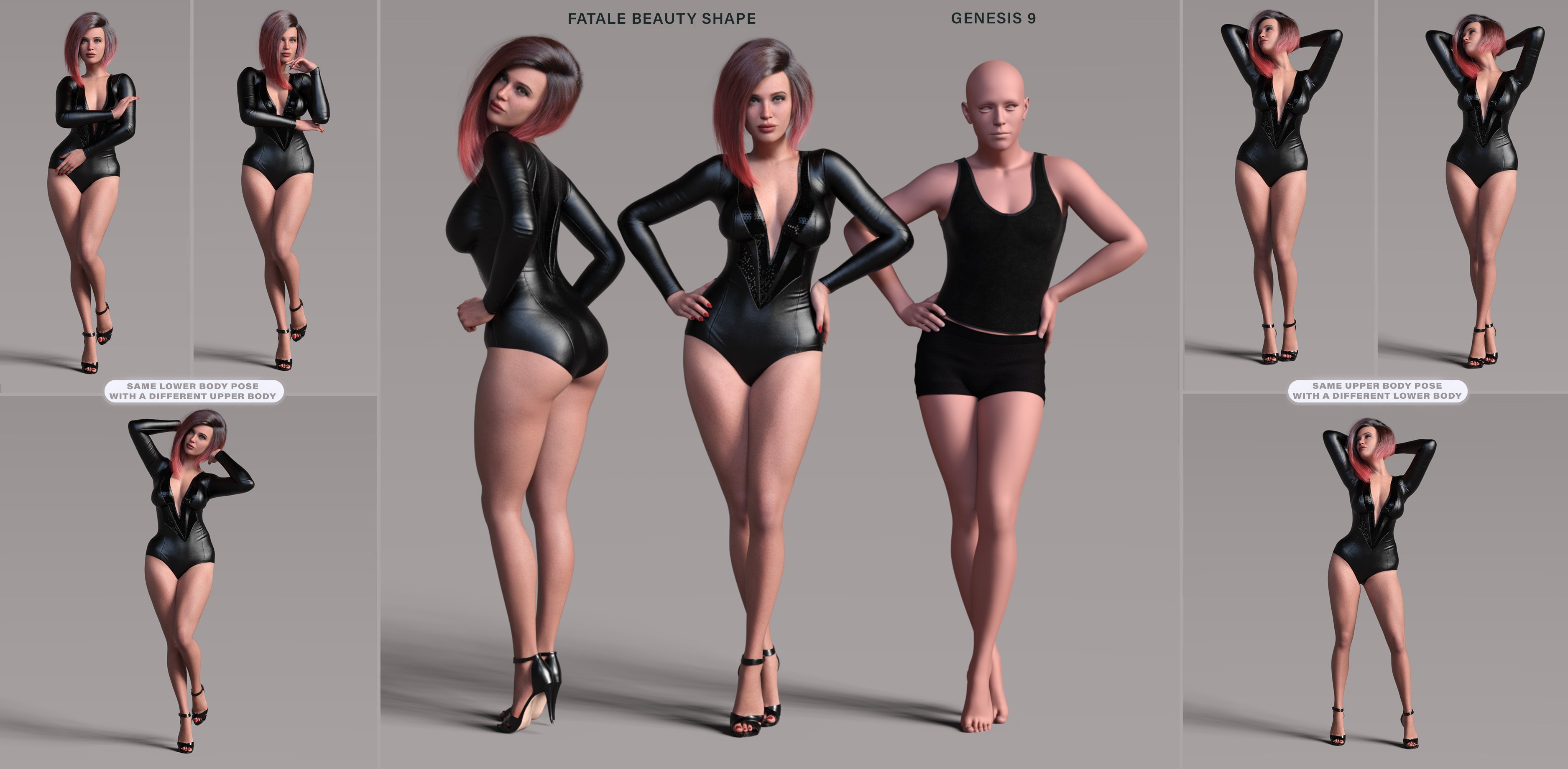 Z Fatale Beauty Shape And Pose Mega Set For Genesis 9 Daz 3D