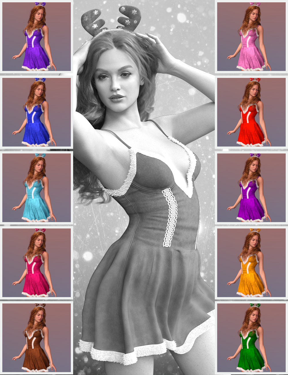 X Fashion Dforce Christmas Outfits For Genesis Daz D