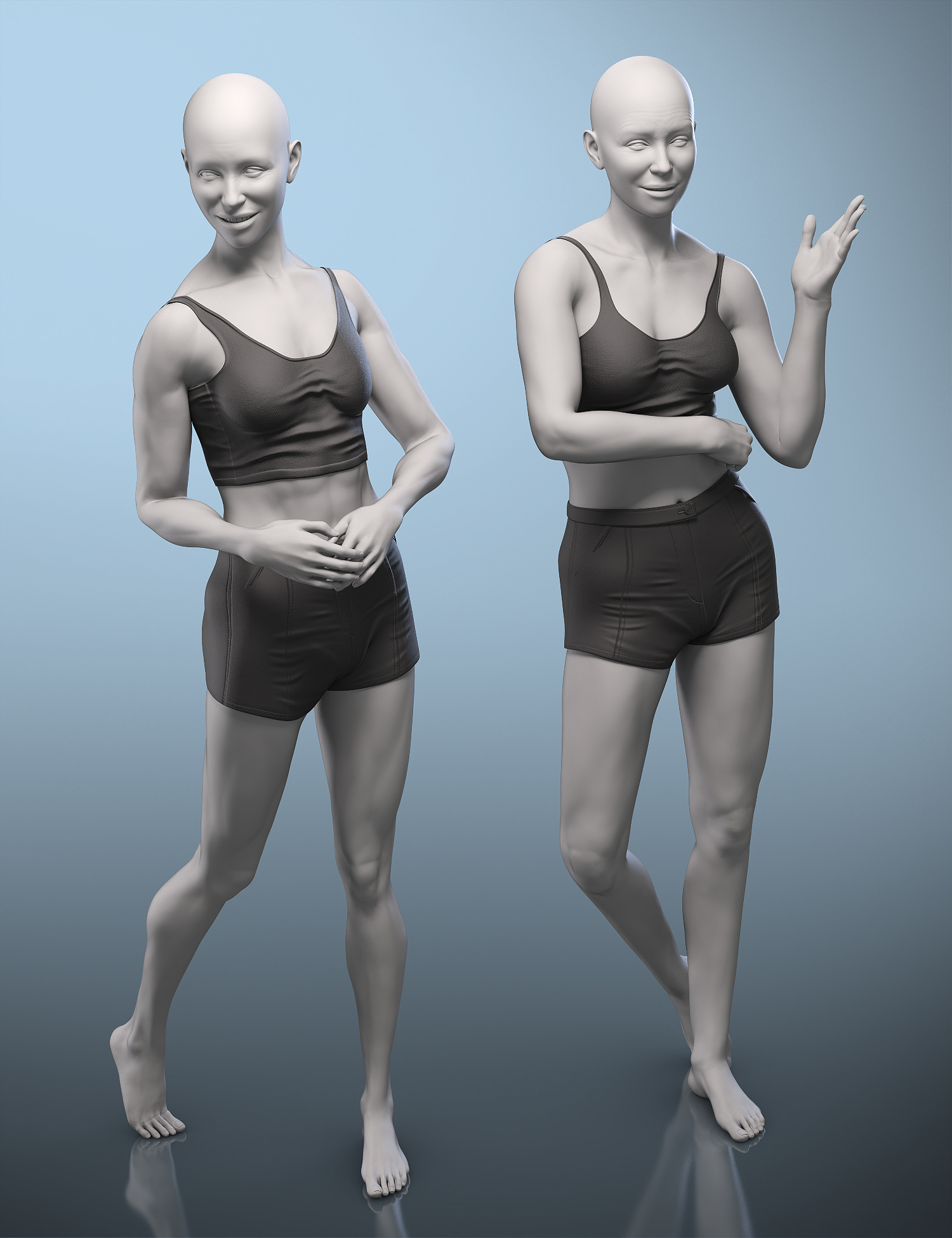 Feminine Fitness Shapes For Genesis Daz D