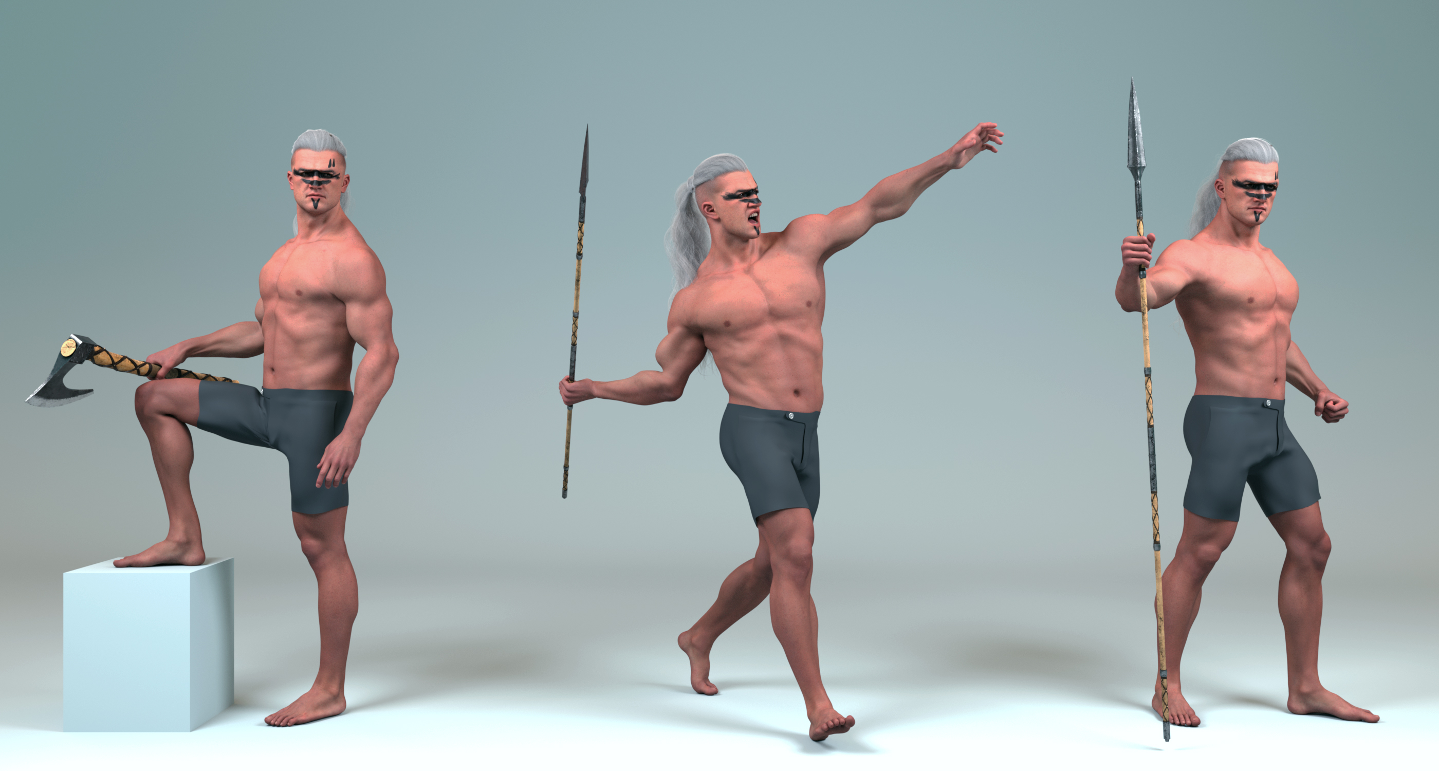 Ancient Warriors Poses And Expressions For Genesis Masculine Daz D