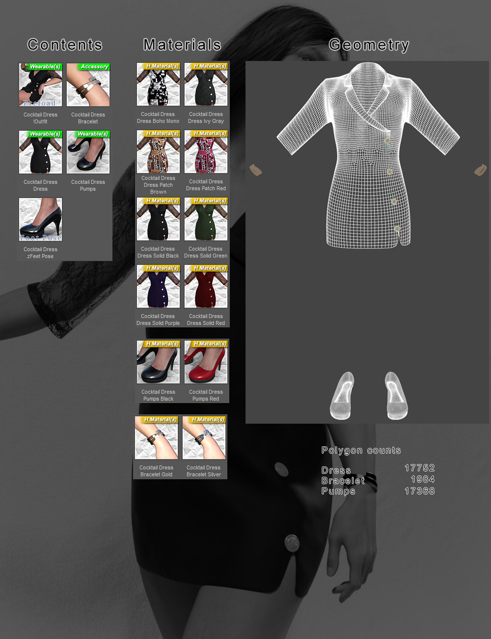 Dforce Cocktail Dress For Genesis Daz D