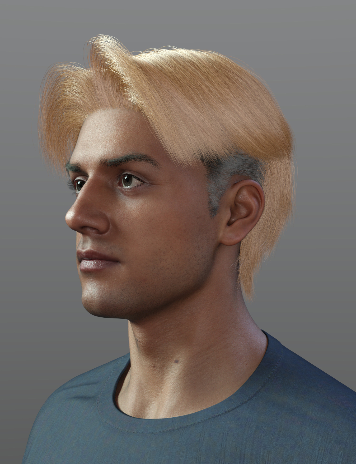 Dforce Spr Mid Split Hair For Genesis Daz D