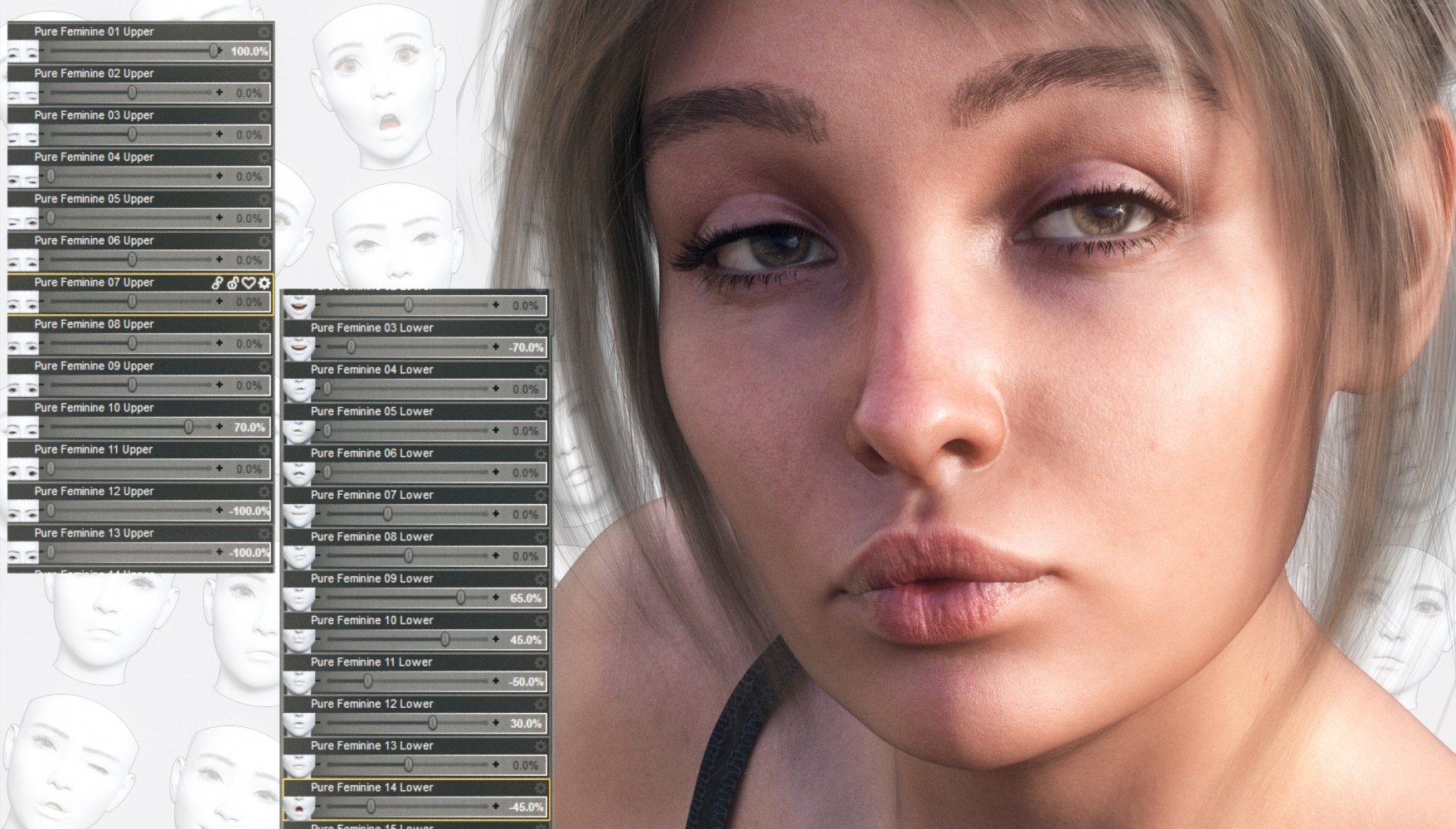 Pure Feminine Expressions For Genesis Daz D