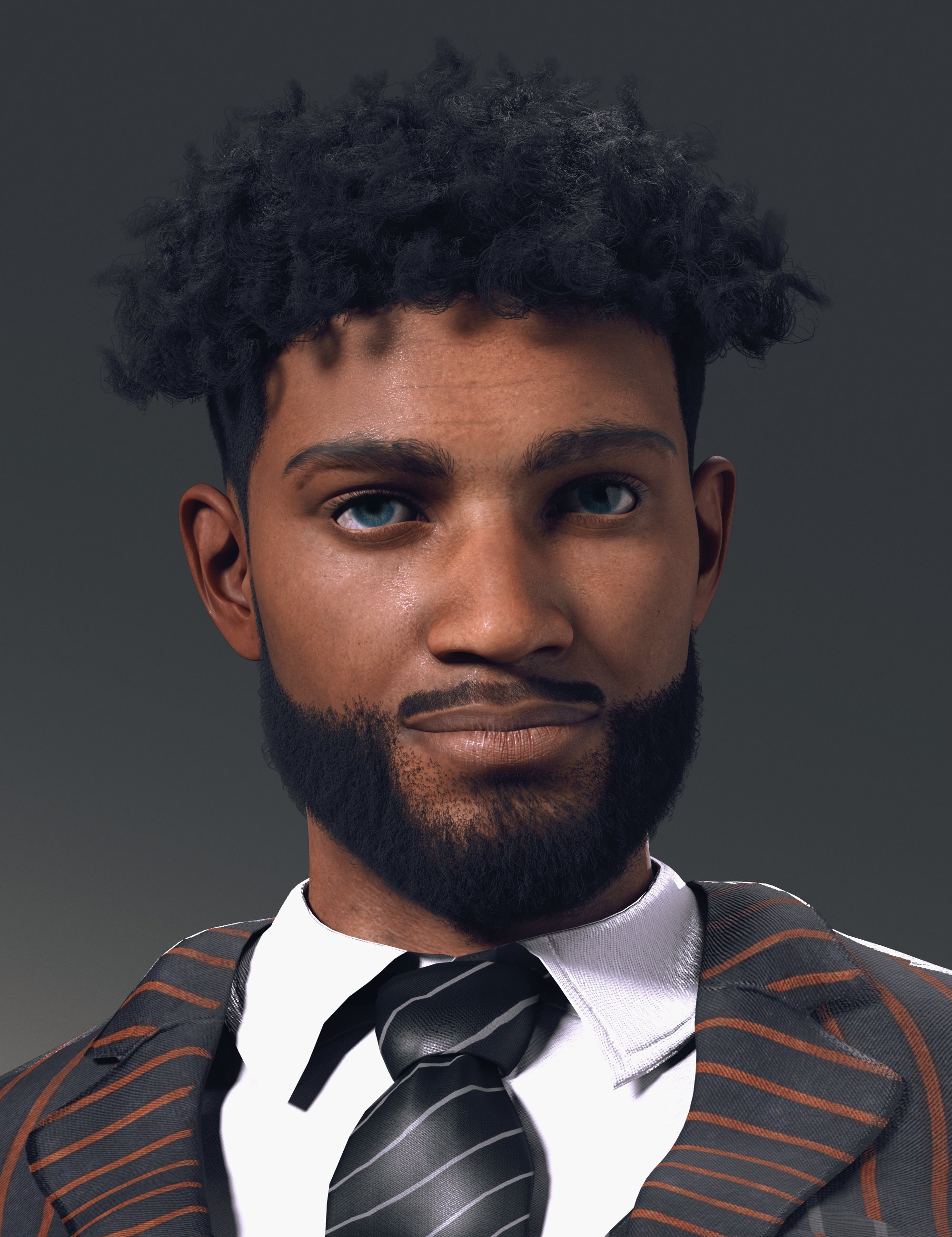 Dforce Ak Short Curly Hair For Genesis And Male Daz D