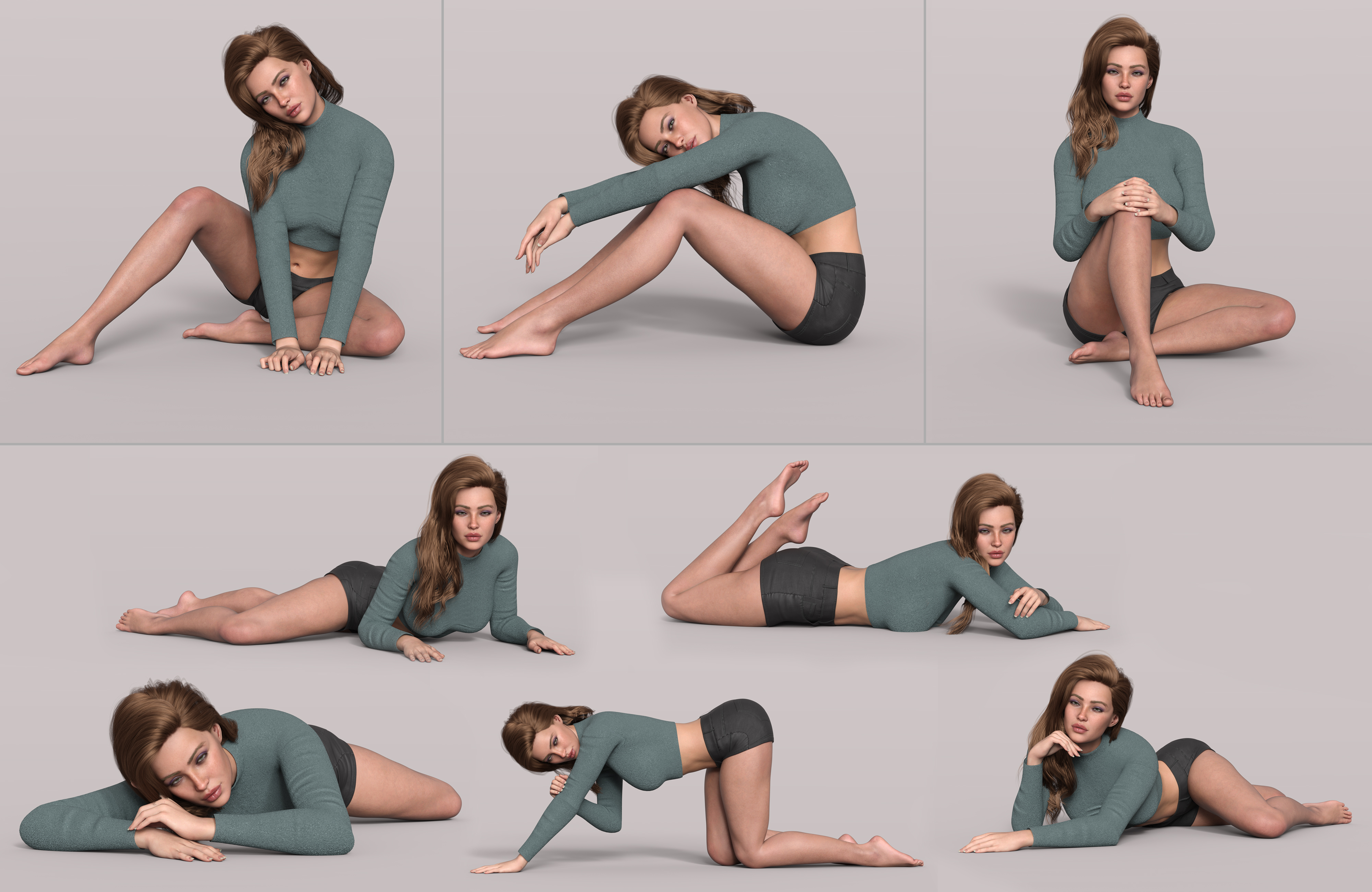 Z Floor Attraction Pose Mega Set For Genesis And Female Daz D