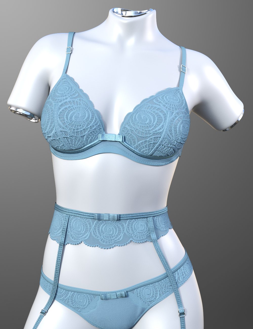 X Fashion Roses And Bows Lingerie For Genesis Daz D