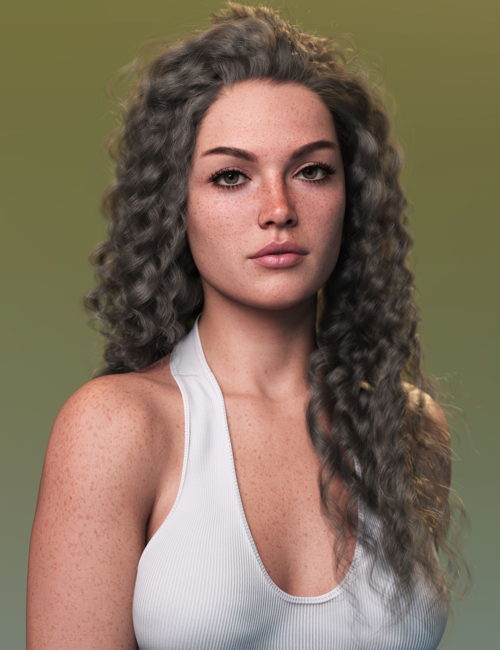 Flipped Curls Hair For Genesis 9 Daz 3D