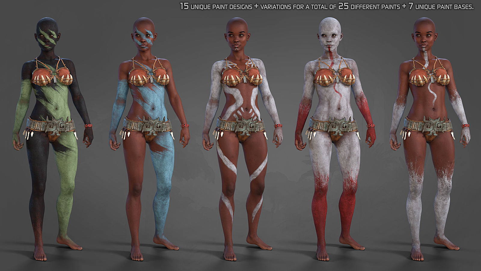 Stf Tribal Body Paints Vol For Genesis And Genesis Daz D