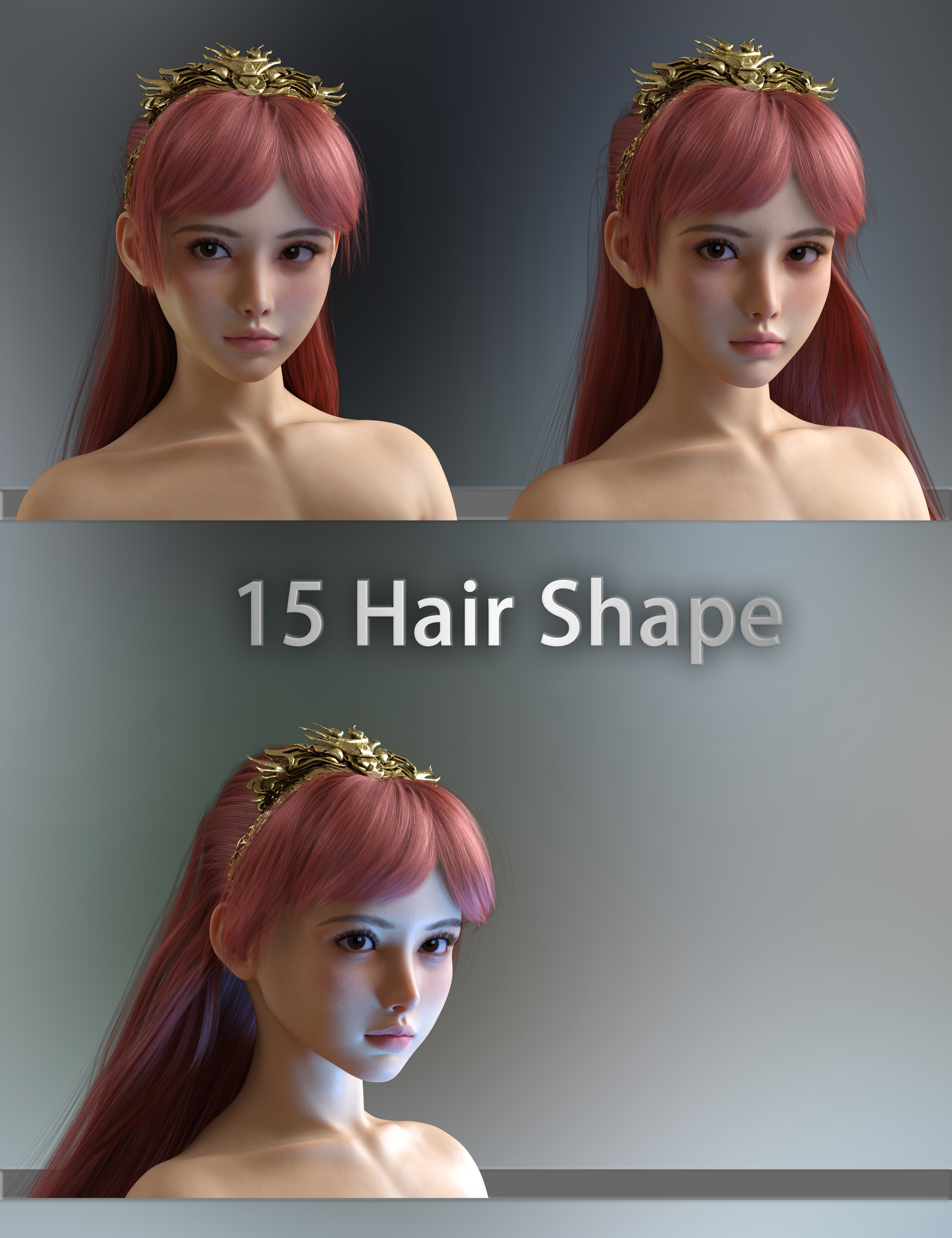 Vo Xiao Hua Hair For Genesis 9 Daz 3D