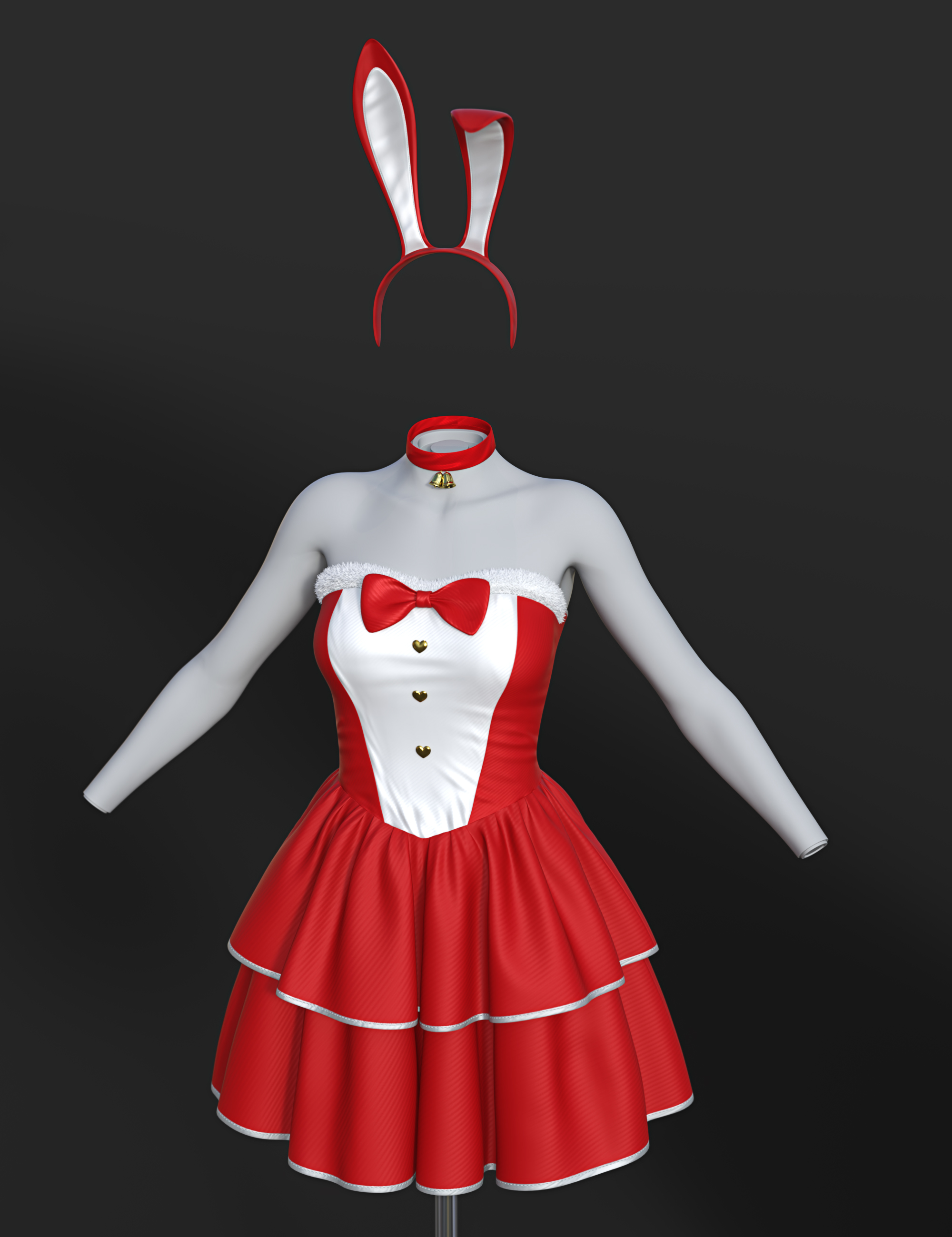 DForce SU Cute Bunny Girl Outfit For Genesis 9 8 1 And 8 Female Daz 3D