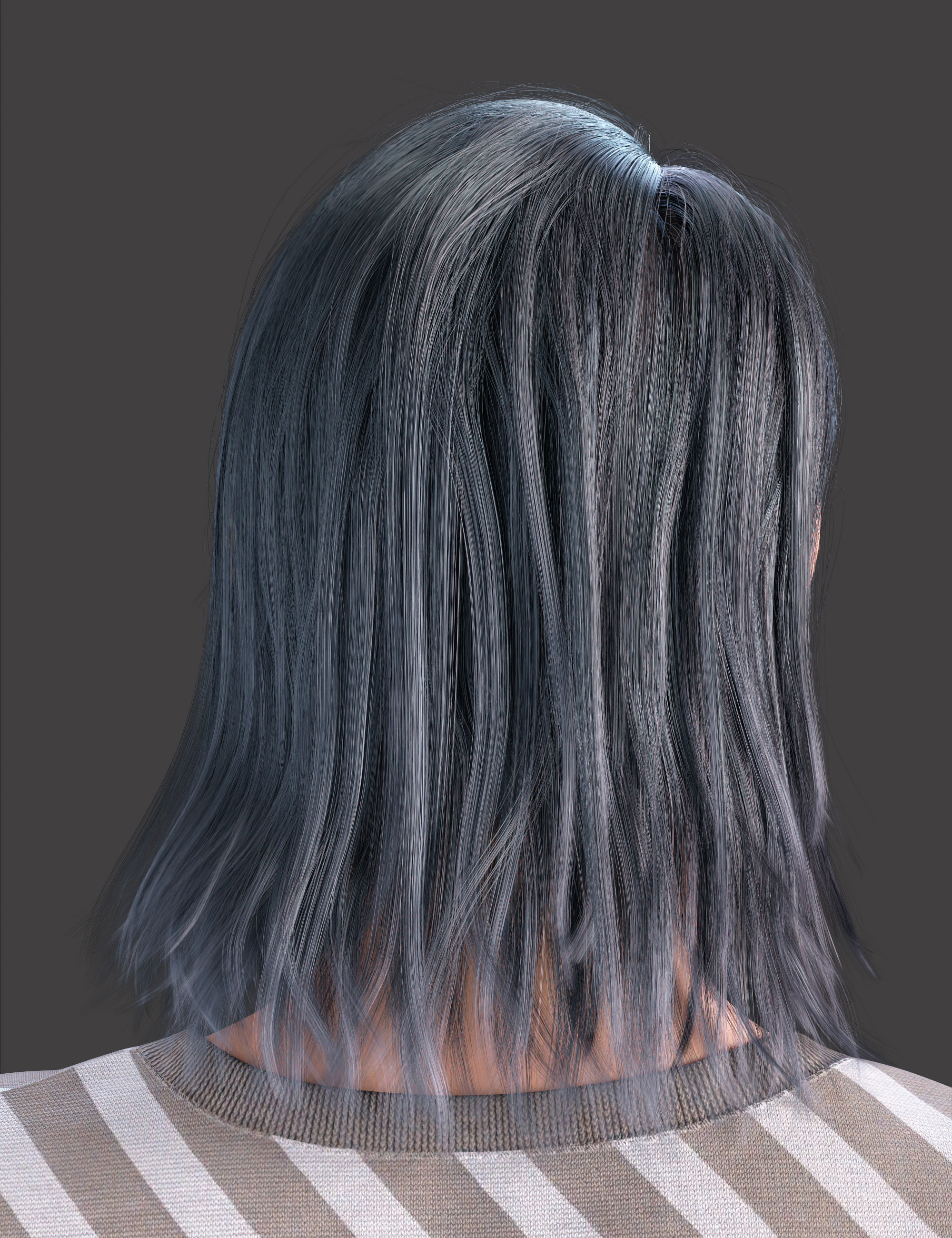 DForce AK Slick Hair For Genesis 9 Daz 3D