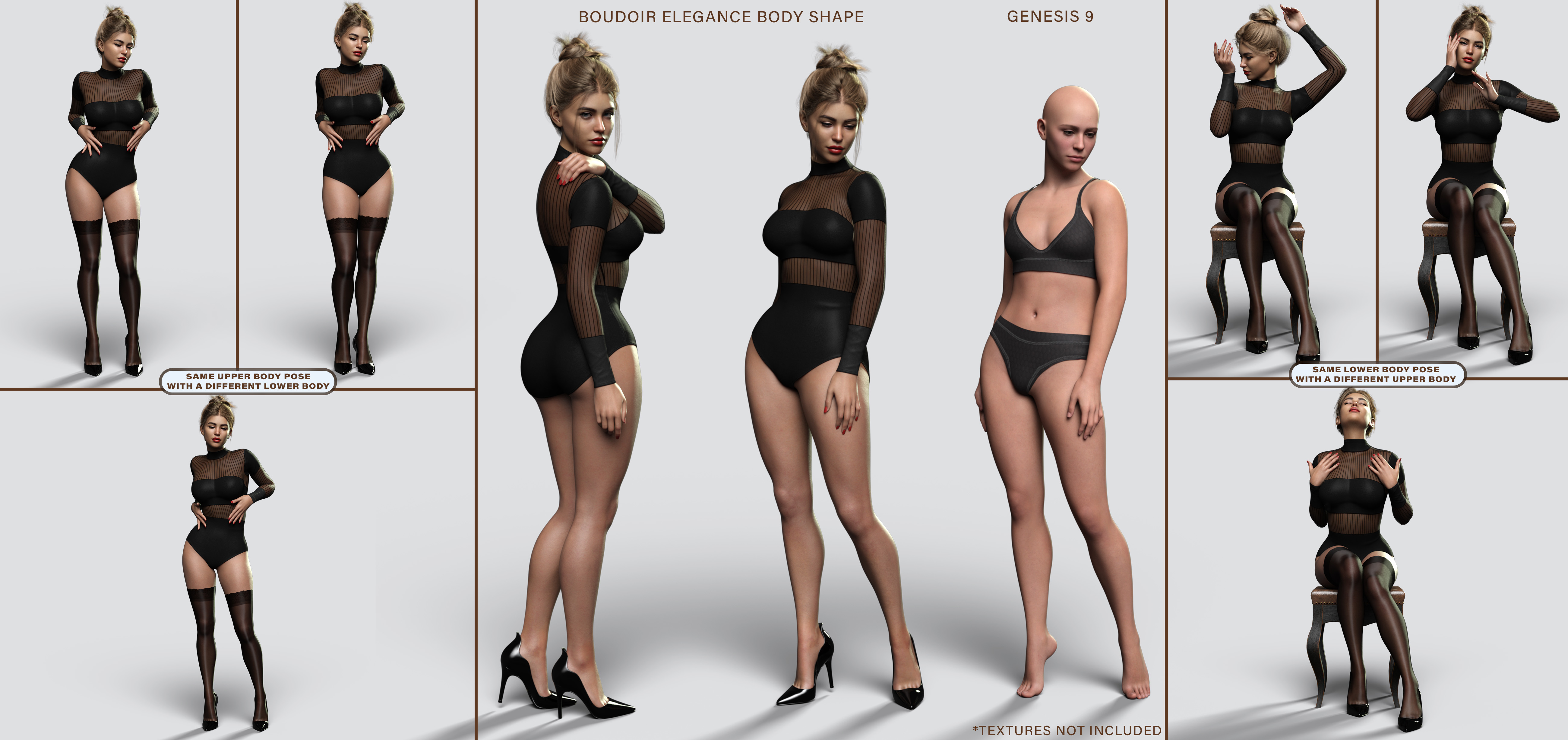 Z Boudoir Elegance Shape And Pose Mega Set For Genesis Daz D