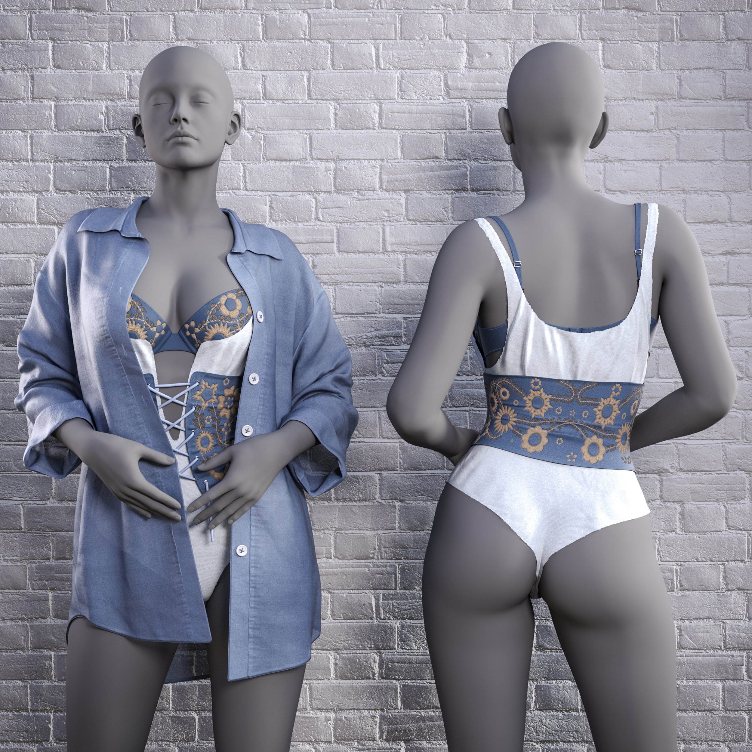 Dforce Attractive Lingerie Texture Add On Daz D