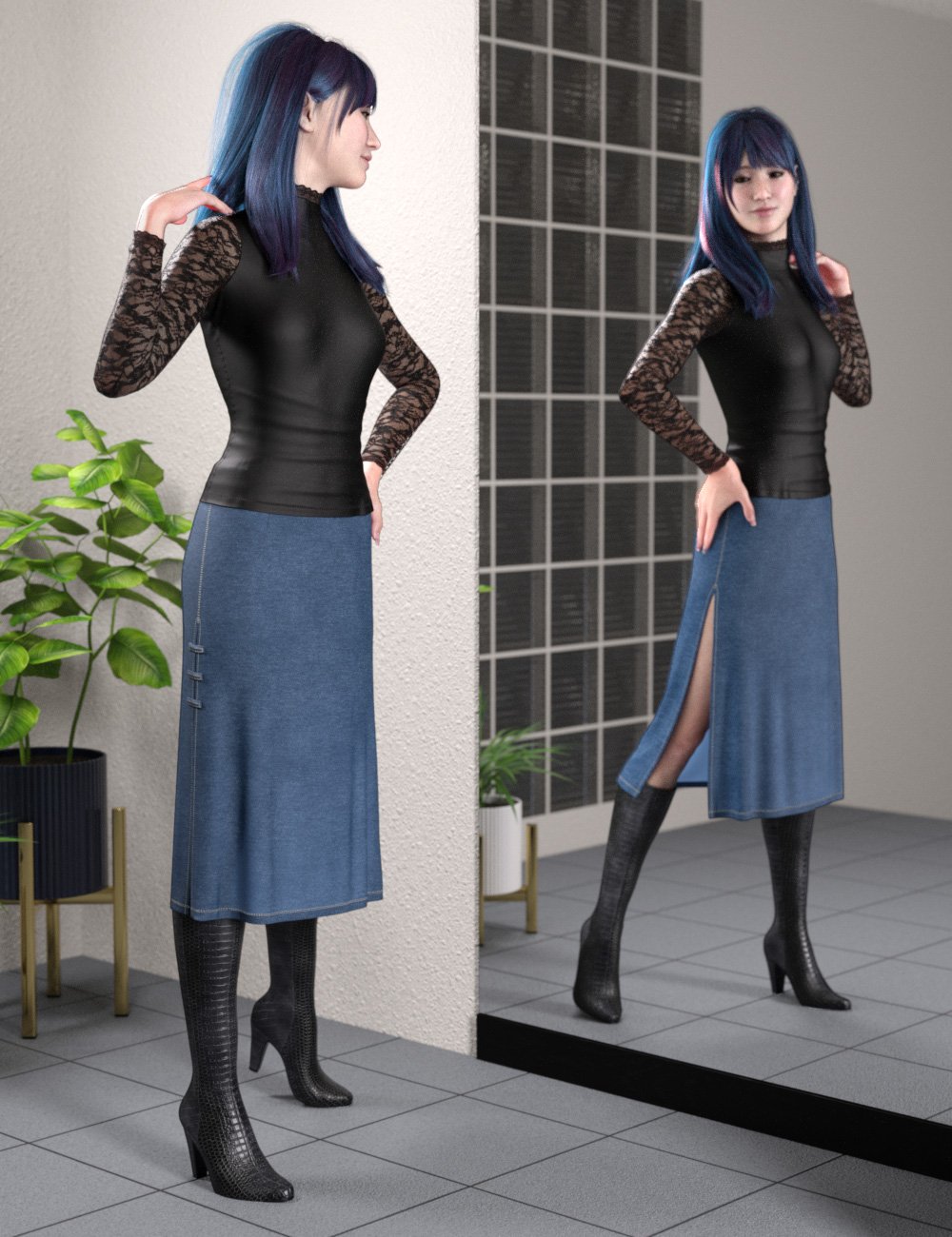 DForce Capsule Wardrobe 03 For Genesis 9 Daz 3D