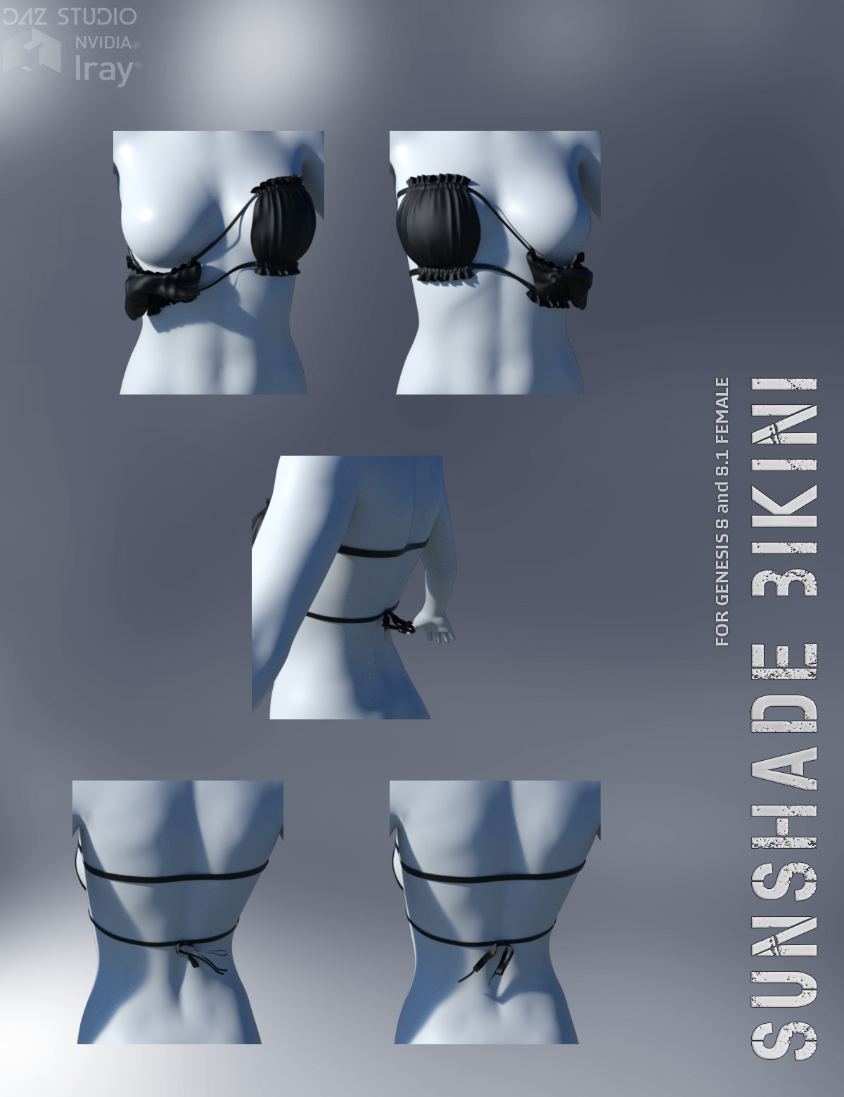 Sunshade Bikini For Genesis 8 And 8 1F Daz 3D