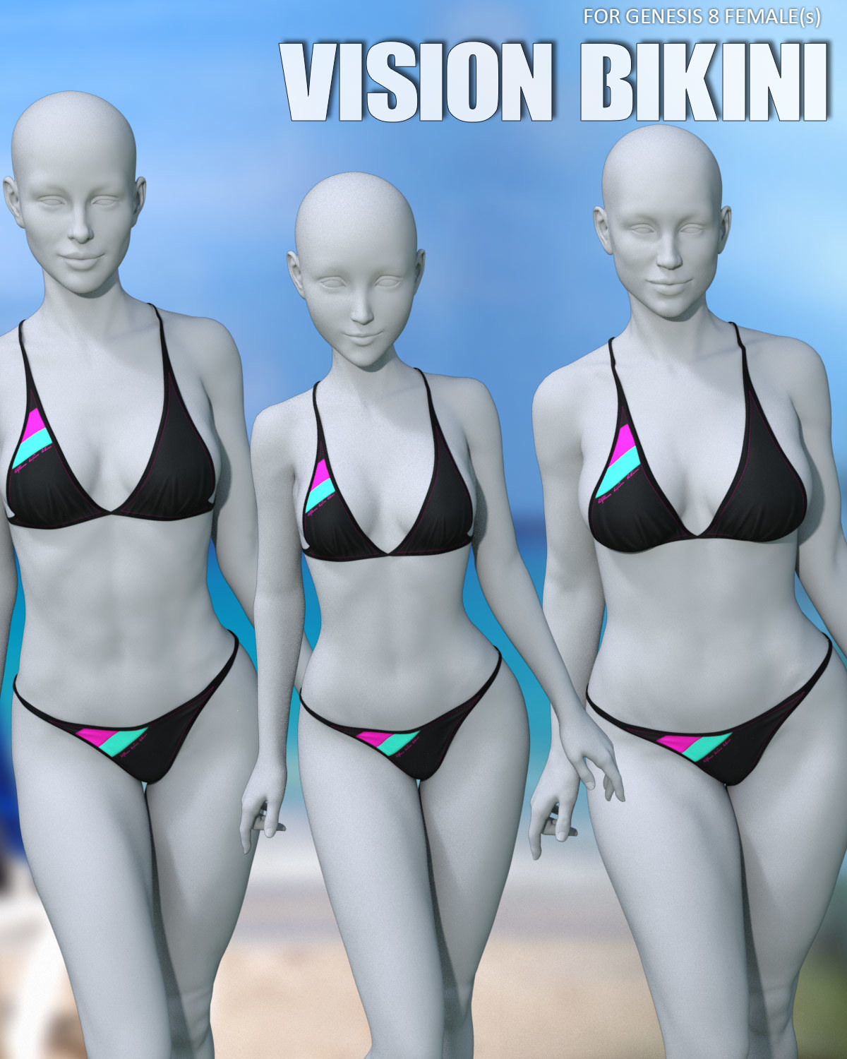 Vision Bikini For Genesis Females Daz D