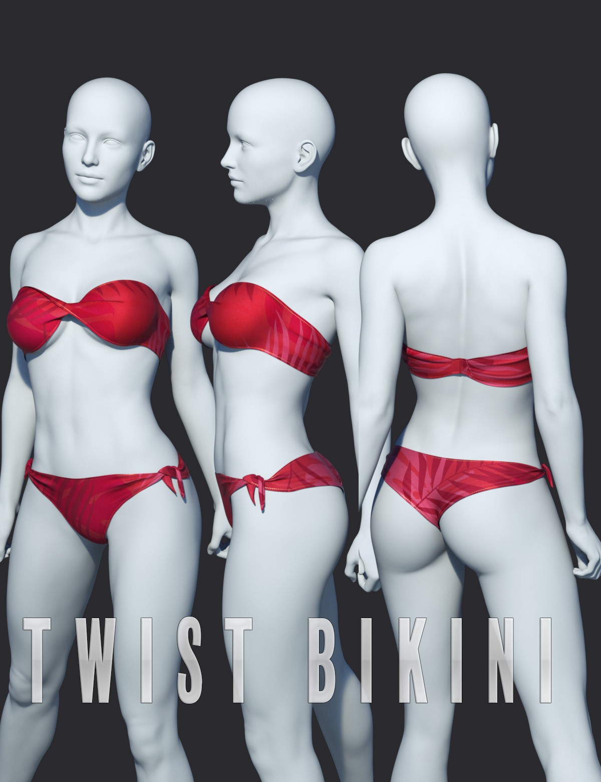 Twist Bikini For Genesis 8 8 1F And G9 Daz 3D