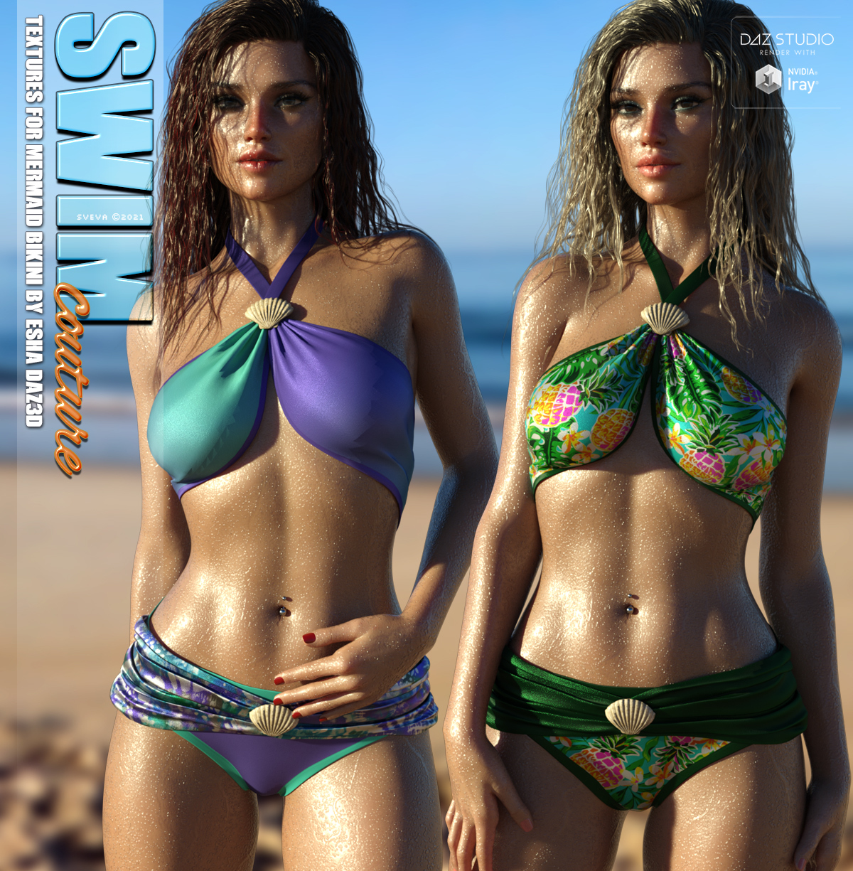 Swim Couture Textures For Mermaid Bikini Daz D