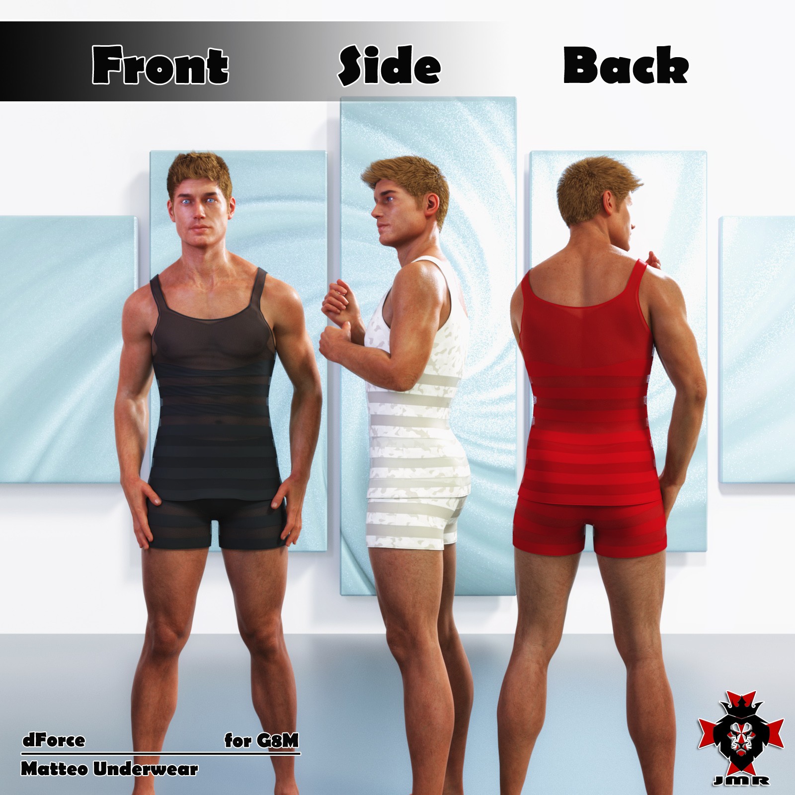 JMR DForce Matteo Underwear For G8M Daz 3D