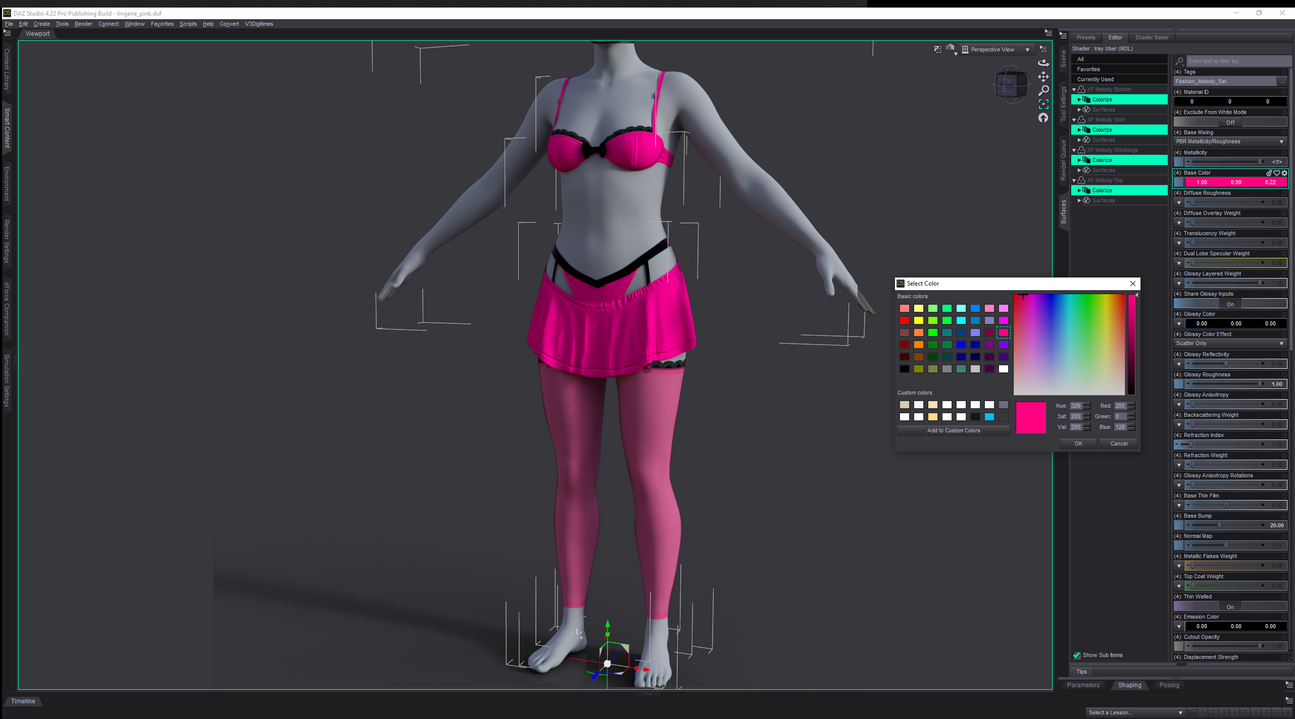 X Fashion Melody Lingerie For Genesis 9 Daz 3D